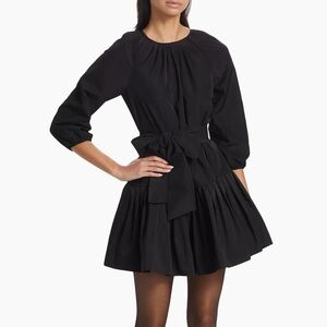 Saks LDT Hunter Belted Flounce Dress
